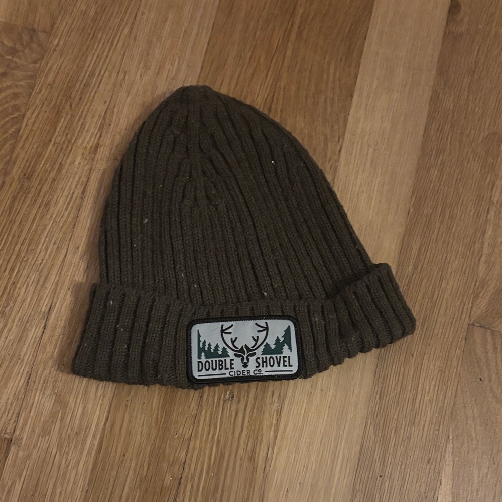Double Shovel Olive Knit Beanie